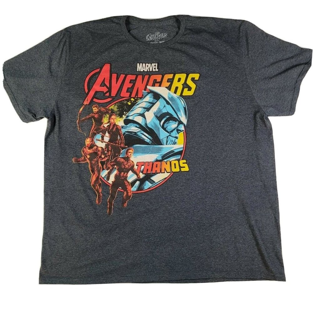Marvel Avengers Endgame Thanos Graphic Mens T-Shirt Size 2XL